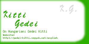 kitti gedei business card